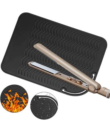 Kuou Heat Resistant Mat for Hair Styling Tools - Silicone, Heat Proof Protection - 9X 6.5'' Black - Buy Online on GoSupps.com