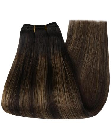 Youngsee 50 cm Real Hair Brown Extensions - Dark Brown Balayage Weft - 100g #2/2/6 - Premium Quality Hair Weave - Buy Online on GoSupps.com