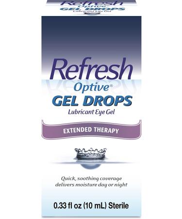 Refresh Optive Gel Drops Lubricant Eye Gel 0.33 Fl Oz - Pack of 1 | Sterile Formula - Buy Online on GoSupps.com