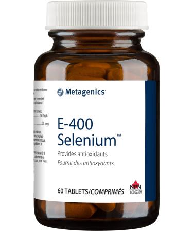 Metagenics E-400 Selenium Antioxidant Supplement with Vitamin E to Help Support Cellular Health - 60 Tablets 2 Month Supply - Buy Online on GoSupps.com