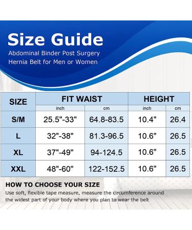XXL Abdominal Binder Post Surgery & Postpartum Belly Band - Hernia Belt for Men & Women, Stomach Compression Wrap - C-Section, Natural Birth, Abdominal Injuries - Black (48-64) - Buy Online on GoSupps.com
