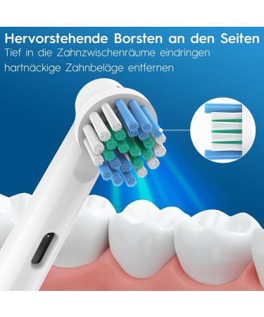 HSYTEK 4 Series Oral-B Toothbrush Replacement Attachments | Compatible with Pro 2 Vitality 100 Genius X | 4-Pack White Brushes for Optimal Oral Care - Buy Online on GoSupps.com