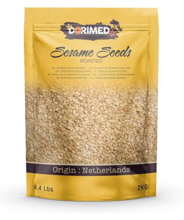  DORIMED Toasted sesame seeds 2kg | Toasted sesame | 100% natural | Rich in vitamins and minerals | GMO-free | High in fiber | - Buy Online on GoSupps.com