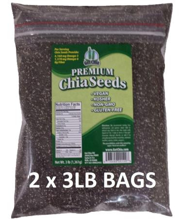 Get Chia Brand Chia Seed | Triple Cleaned | Cold Stored | Lab Tested | Pesticide Free I Non GMO | 6 LB