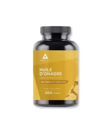 Evening Primrose Oil 10% GLA Cold Pressed 1000mg - 200 Softgels - Menopause Menstrual Cycle - Evening Primrose oil promotes female hormone balance and Skin Beauty Bodyathlon