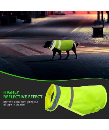 LOOPES Hi-Vis Dog Coat 2Pcs Dog Training Vest With Reflective Dog Collar Safety Reactive Dog Warning Jacket Vest From Cars&Hunting Accidents Nervous Dog Harness for Outdoor Activity Day&Night(L) - Buy Online on GoSupps.com