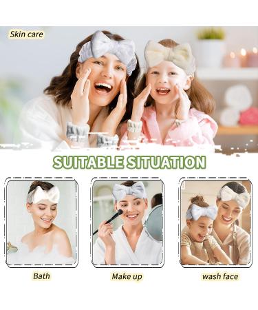 YGQQOY 6pc Spa Headband Set - Face Washing & Makeup Hair Band with Matching Wristbands for Women and Girls | Party Supplies - Buy Online on GoSupps.com
