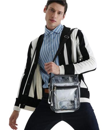 Clear Stadium-Approved Messenger Bag for Work & Travel - Black - Buy Online on GoSupps.com