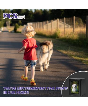 PCS Pet Photo Urns for Dogs Ashes - Small Black Pet Cremation Box (0-25lbs) - Buy Online on GoSupps.com