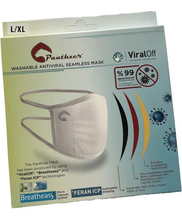 Mouth & Nose Protection - ViralOff Technology | Reduce 99% Pathogens | L/XL Black Ear Loops - No Constant Washing Needed - Buy Online on GoSupps.com
