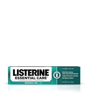 Listerine Essential Care Toothpaste - Powerful Mint Gel for Anti Plaque Gingivitis & Cavities - 125 ml - International Shipping Available - Buy Online on GoSupps.com