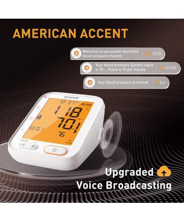 Yuwell 2022 Blood Pressure Machine: Automatic Digital BP Monitor for Home Use with Speaker, Large Cuff, Backlit Display, AC Adapter - 2 Users, 198 Recordings - Buy Online on GoSupps.com