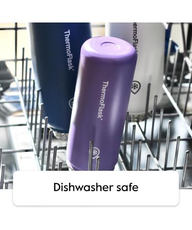 ThermoFlask Bottle with Chug Lid & Straw Lid - Insulated Stainless Steel Water Bottle with Leak-Proof Lids - Capri - 32 Oz - Buy Online on GoSupps.com