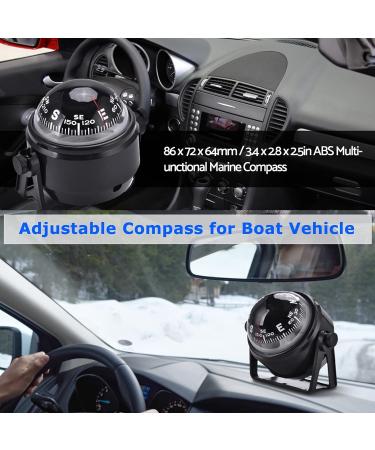 Dauerhaft Ball Compass with Mounting Fittings | Easy-to-Read Boat Compass for Marine Navigation | Ideal for Outdoor Travel - Buy Online on GoSupps.com
