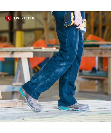 Twisted X Women's Leather Slip-On Driving Shoes - 6.5 Bomber & Turquoise - Buy Online on GoSupps.com
