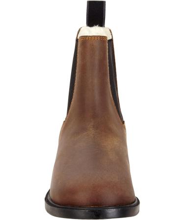 Suedwind Footwear Chelsea Boot Nova Jodhpur Winter - Comfortable Real Leather Ankle Boots with Rubber Sole | Teddyfell 37 EU Brown - Buy Online on GoSupps.com