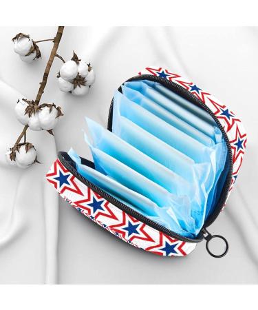 Buy Women's Napkin Storage Pocket - Blue Red Star Pattern | Portable Menstrual Cup & Bandages | Ideal for First Period - Shop Now! - Buy Online on GoSupps.com