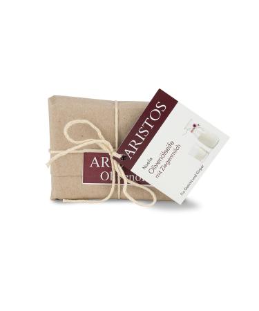 ARISTOS ARISTOS Set of 3 vegan olive oil soaps with goat's milk for dry skin for babies and toddlers for removing facial makeup (3 x 100 g)