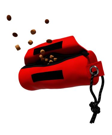 STUCH food bag for dogs - tear-resistant food dummy for retrieving - perfect for wet and dry food (red)