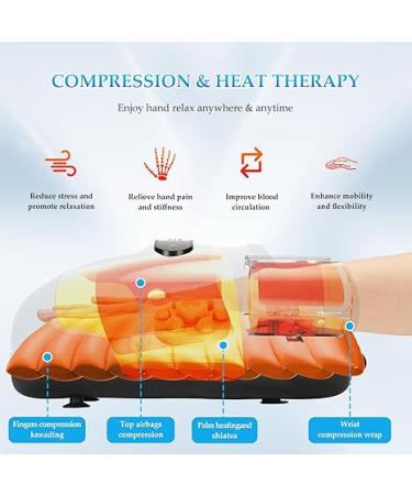 Hand Massager with Auto-Roller Massage, Cordless Hand Massager with Heat and Compression, Hand Massager for Arthritis and Carpal Tunnel with 6 Modes & 6 Intensities, Support Using While Charging - Buy Online on GoSupps.com
