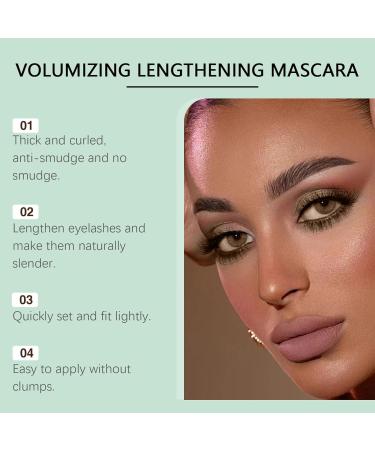 Waterproof Mascara | Smudge-Proof Mascara - Long-Lasting Waterproof Volumizing Mascara for Contemporary Long-Lasting Lash Definition Eyes Daily Use - Buy Online on GoSupps.com