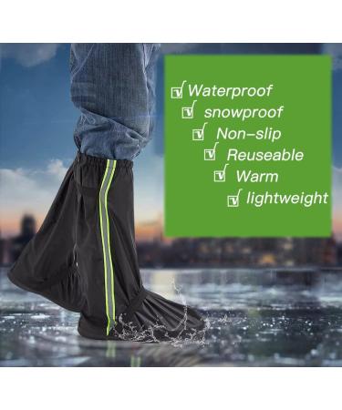 Jsuslife Waterproof Shoe Covers - 1 Pair | Reusable Non-Slip Boot Covers with Zipper | Reflective, 3X-Large | Men and Women Rain Gear for Outdoor Activities - Buy Online on GoSupps.com