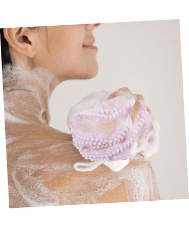 2pcs Flower Bath Ball & Loofah Set - Exfoliating Scrubber for Rich Foaming Bath | Travel-Friendly Body Cleanser - Buy Online on GoSupps.com