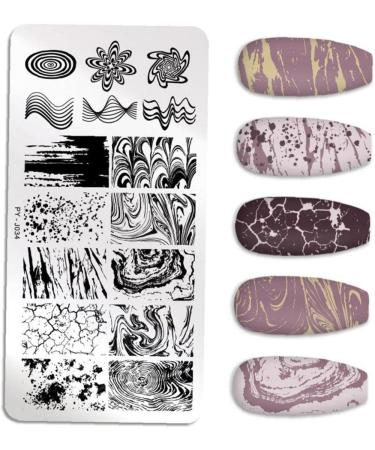 Nail Stamping Plates - Marble Pattern Stainless Steel Nail Art Stencil Tools for Perfect Designs - Buy Online on GoSupps.com