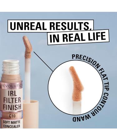 Makeup Revolution IRL Filter Finish Concealer C14 - Medium to Full Coverage - 6g & 17g - Pack of 1 - Buy Online on GoSupps.com