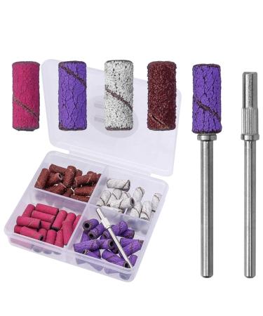 Bestgle Sanding Sleeves Nail Cutter 60 Pieces Coarse Fine Grain Sanding Belts Nail Cutter Attachments Sanding Caps Nail Cutter with Box for Manicure 80# 120# 180# 240# Grain - Buy Online on GoSupps.com