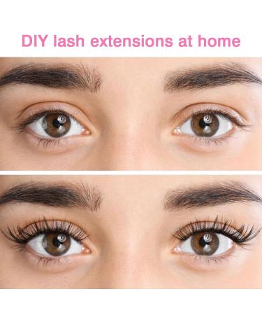 Poiuyoiu 30D & 40D Lash Extension Set - Mixed 8-16mm Cluster Lashes with Bond & Seal Glue | High-Quality 0.07 D Curl Fake Eyelashes - Buy Online on GoSupps.com