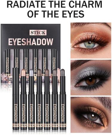 Set of 6 cream eyeshadow pencils waterproof shimmery smudge-proof for travel parties girls women birthdays - Buy Online on GoSupps.com