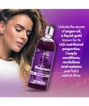 Biotin & Argan Fortifying Shampoo - SLS Free Vegan 1L with Hyaluronic Acid | Shop Internationally - Buy Online on GoSupps.com