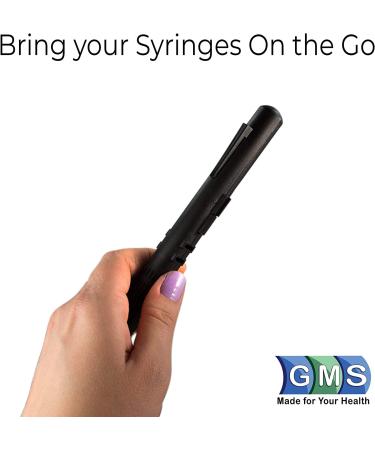 GMS Syringe Case - Portable Insulin Carrying Case for Pre-Filled Syringes (2 Pack) - Black - Buy Online on GoSupps.com