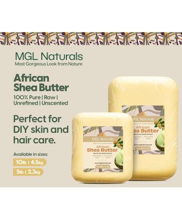 MGL Naturals Raw African Shea Butter Ivory 5 lb 100% Pure and Unrefined. Nourish and moisturize skin and hair. Use alone or DIY recipes. From Ghana West Africa. (5 lb) - Buy Online on GoSupps.com