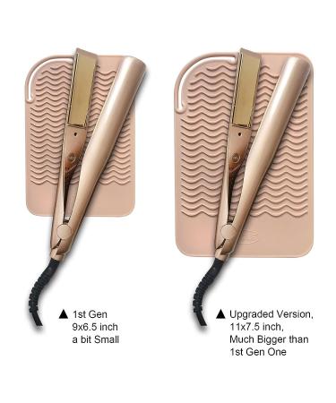 Sygile 11 x 7.5 Heat Resistant Silicone Travel Mat - Blush Pink Anti-heat Pad for Hot Styling Tools - 11x7.5 Inch - Buy Online on GoSupps.com