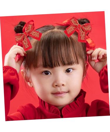 FRCOLOR 3 Pairs Bow Hairpin Big Red Hair Bow Bowknot Hair Barrette Qipao Hair Accessories Clip for Hair Christmas Hair Accessories Cute Hair Accessories Bow Tie Baby Girl Hair Clip Fabric - Buy Online on GoSupps.com