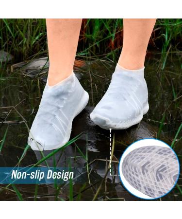 LEGELITE Reusable Waterproof Shoe Covers - Non-Slip Silicone Protectors for Kids, Men, and Women - Large Black - Buy Online on GoSupps.com