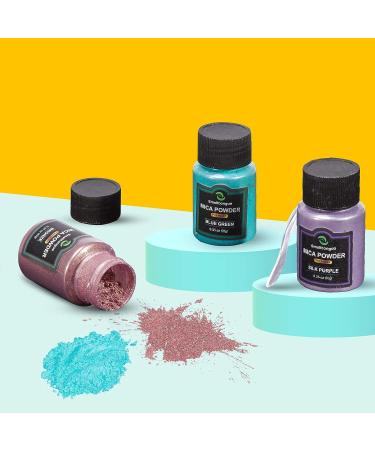 Smalltongue 36 Colors Mica Powder for Epoxy Resin & More - 0.35oz Bottles Mica Glitter Pigment for Lip Gloss, Soap Making, Art Crafts & More - Buy Online on GoSupps.com