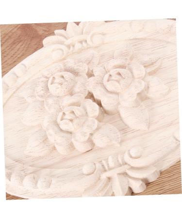 GRIRIW Floral Decor 1pc Wall Appliques Onlays Solid Wood Cabinet Onlay Applique Wood Applique European Style Bed Table - Buy Online on GoSupps.com