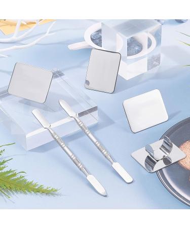 OLYCRAFT 6PCS Stainless Steel Makeup Palette Mini Ring Palette with Spatula Tool - Nail DIY Art Design Tools - 1.7 x 1.3 Inch - Buy Online on GoSupps.com