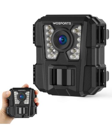 WOSPORTS Mini Trail Camera 16MP 1080P Waterproof Game Hunting Cam with Night Vision for Wildlife Monitoring Hunting