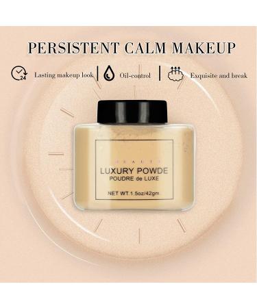 Ownest Loose Face Powder Set - Longlasting Smooth Setting Powder for Silky Shine-Free Look (Dark Brown) with Brush - Buy Online on GoSupps.com