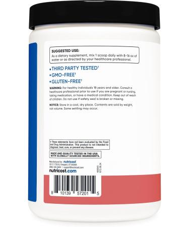 Nutricost BCAA + Hydration Powder (Raspberry Lemonade) 30 Servings - Branched Chain Amino Acids with Hydration Complex - Gluten-Free Non-GMO - Buy Online on GoSupps.com