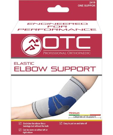 OTC Elastic Elbow Support Sleeve - Compression Brace for Elbow & Arm Pain Relief | Large | International Shipping - Buy Online on GoSupps.com