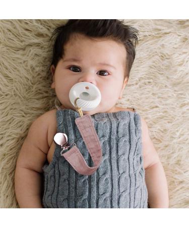 Itzy Ritzy Linen Pacifier Clips - 2-Pack Pink and Pink Stripe - Buy Online on GoSupps.com