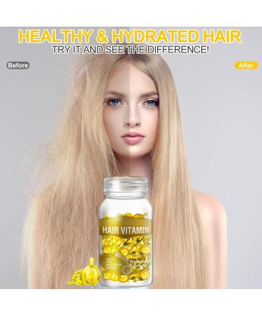 ACAREY Capsule Hair Vitamins Oil Moisturizing AntiFrizz Hair Damage Repair Essential Hair Oil for Healthy Hair Growth Gold - Buy Online on GoSupps.com
