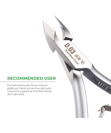 NGHIA Cuticle Nipper D-03 | Stainless Steel Durable & Sharp | Ergonomic Design | Salon & Home Use | Grey Plated - Buy Online on GoSupps.com