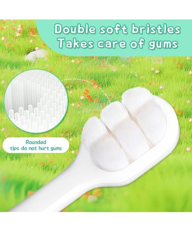 Toddler Toothbrush with Tongue Cleaner - Dinosaur-Shaped Baby Toothbrush for Kids 1+ Extra Soft Bristles & Ergonomic Grip BPA-Free Cruelty-Free - 1 Count Yellow - Buy Online on GoSupps.com