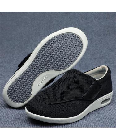 Yytcsjz Men Adjustable Diabetic Shoes | Extra Wide Summer & Autumn Boots for Swollen Feet | Lightweight & Breathable Slippers for Elderly Diabetic | Black, Foot Length 12 - Buy Online on GoSupps.com